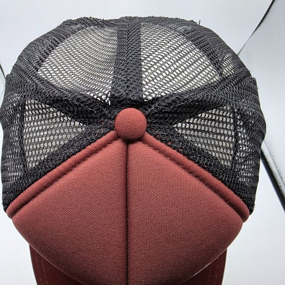 RVCA Aloha Adults Red Black Trucker Hat Casual Beach Summer Athletic Adjustable - Picture 5 of 9